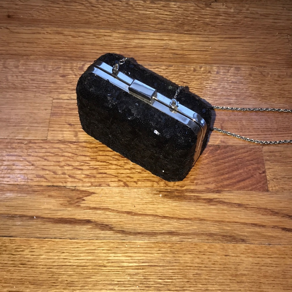 Cocktail Party Purse-Black Sequins